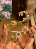 Pink garden themed arm cuff