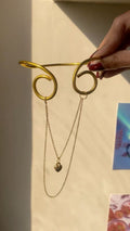 Golden chain arm cuff