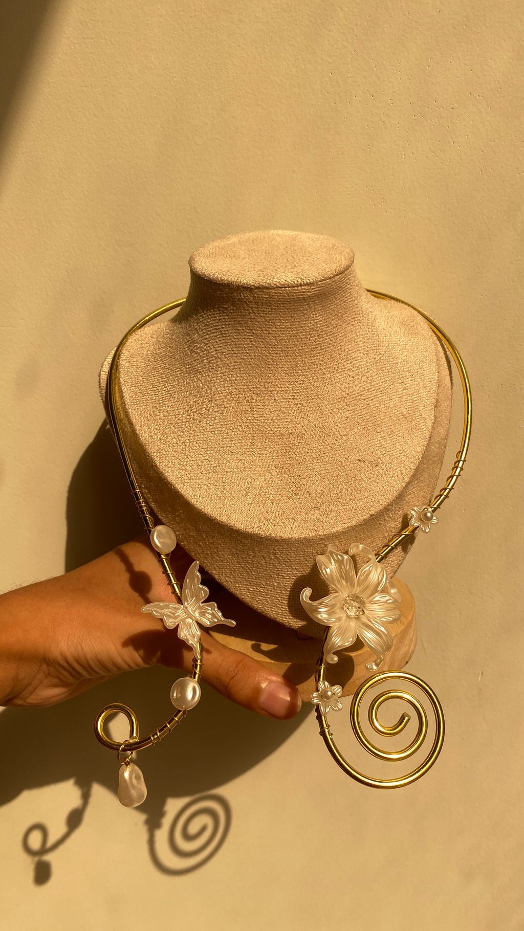 Lily butterfly necklace