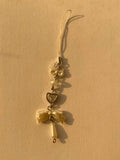 Crystal heart phone charm
