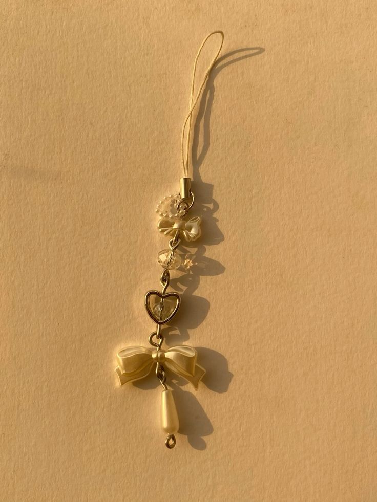 Crystal heart phone charm