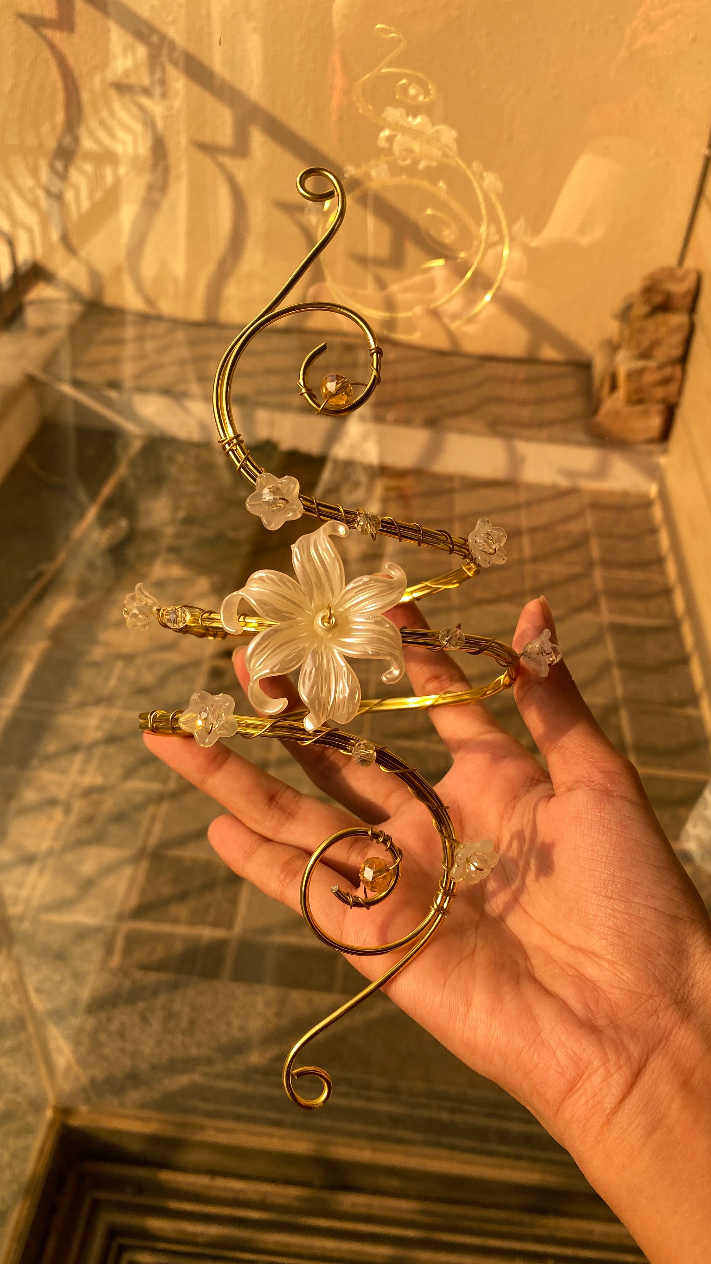White flower armcuff