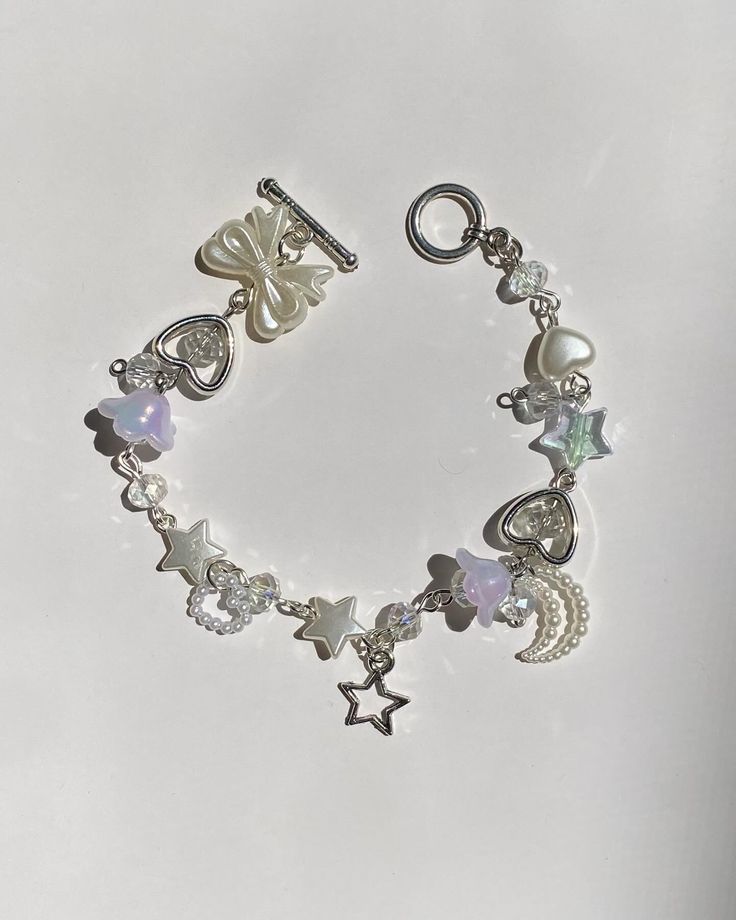 Star charm bracelet(clear crystal)