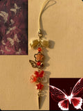 Red butterfly phone charm