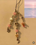 Pink moon phone charm