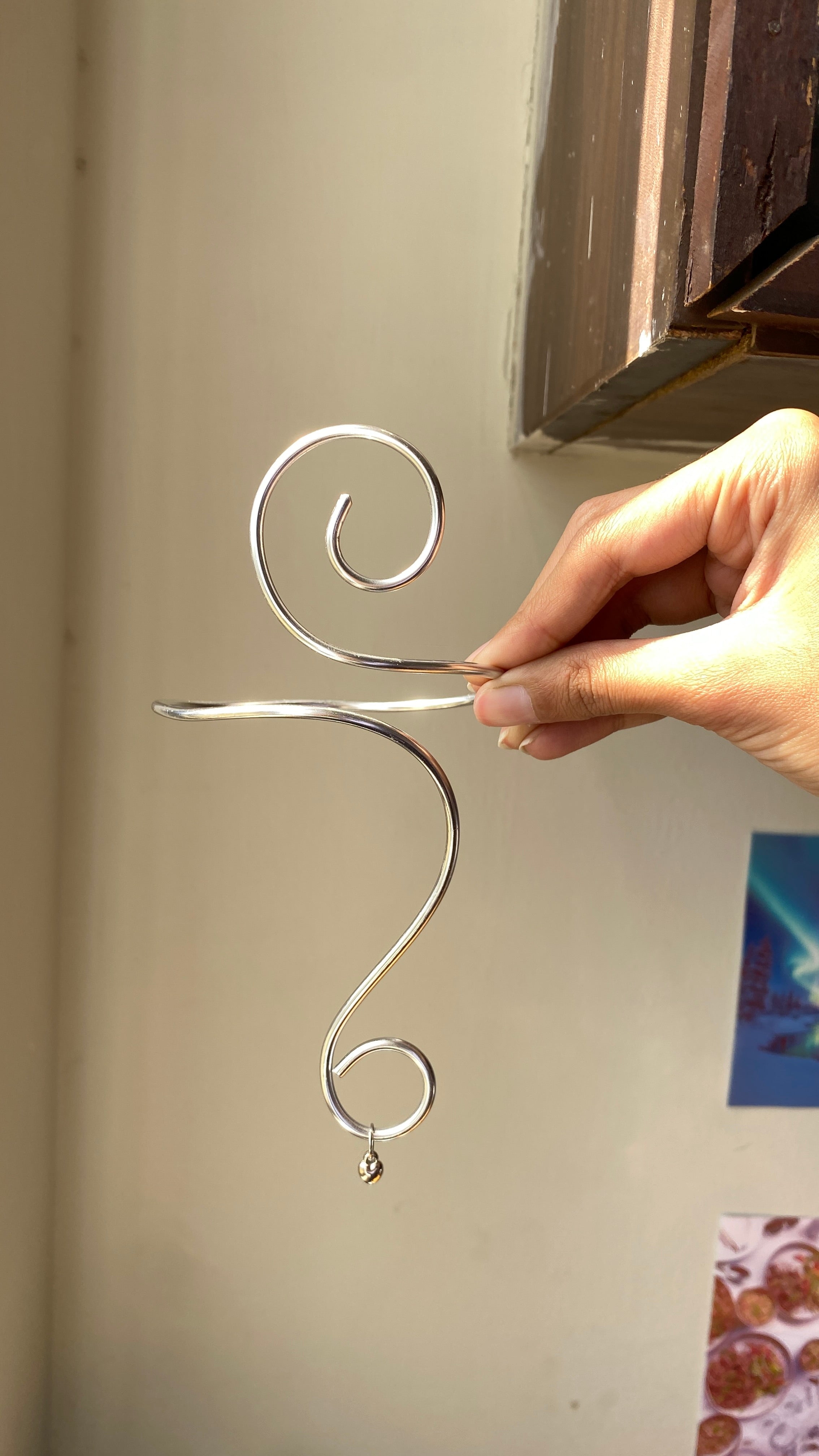Silver curve armcuff