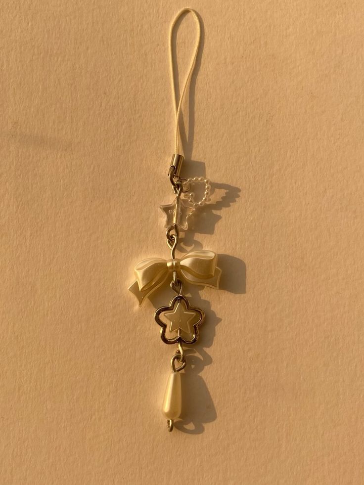 White bow phone charm