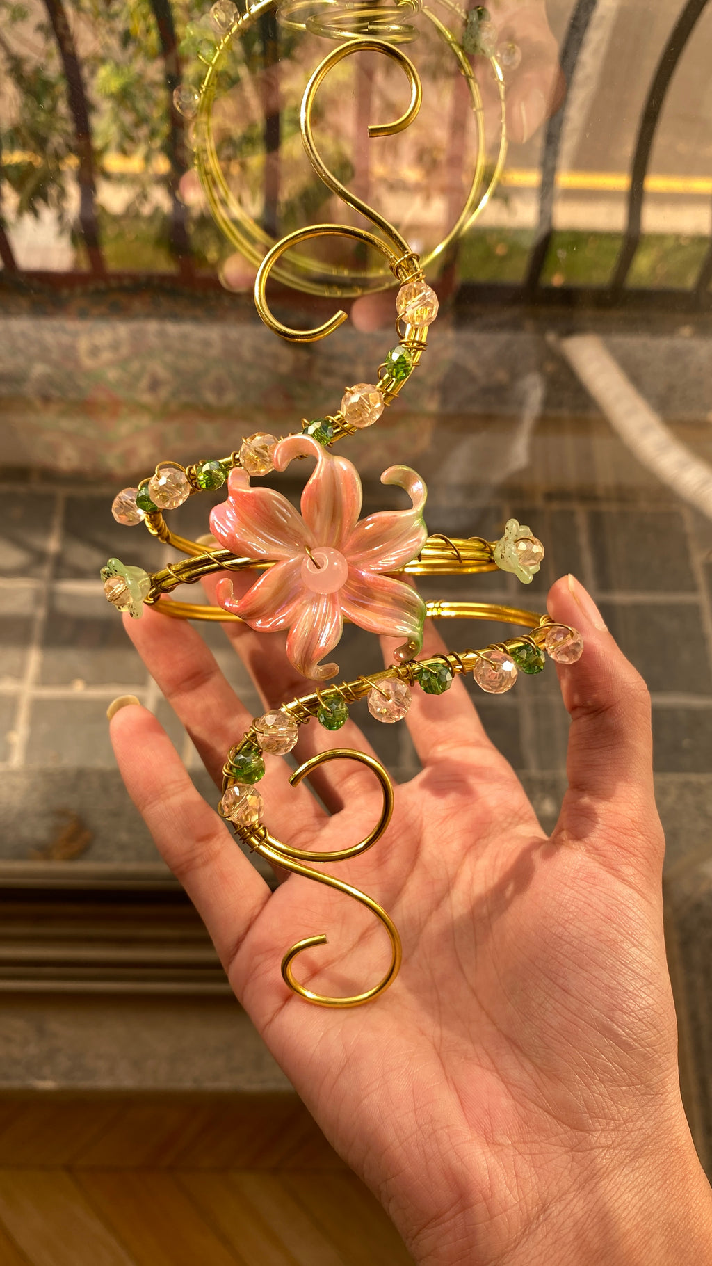 Pink gradient lily armcuff