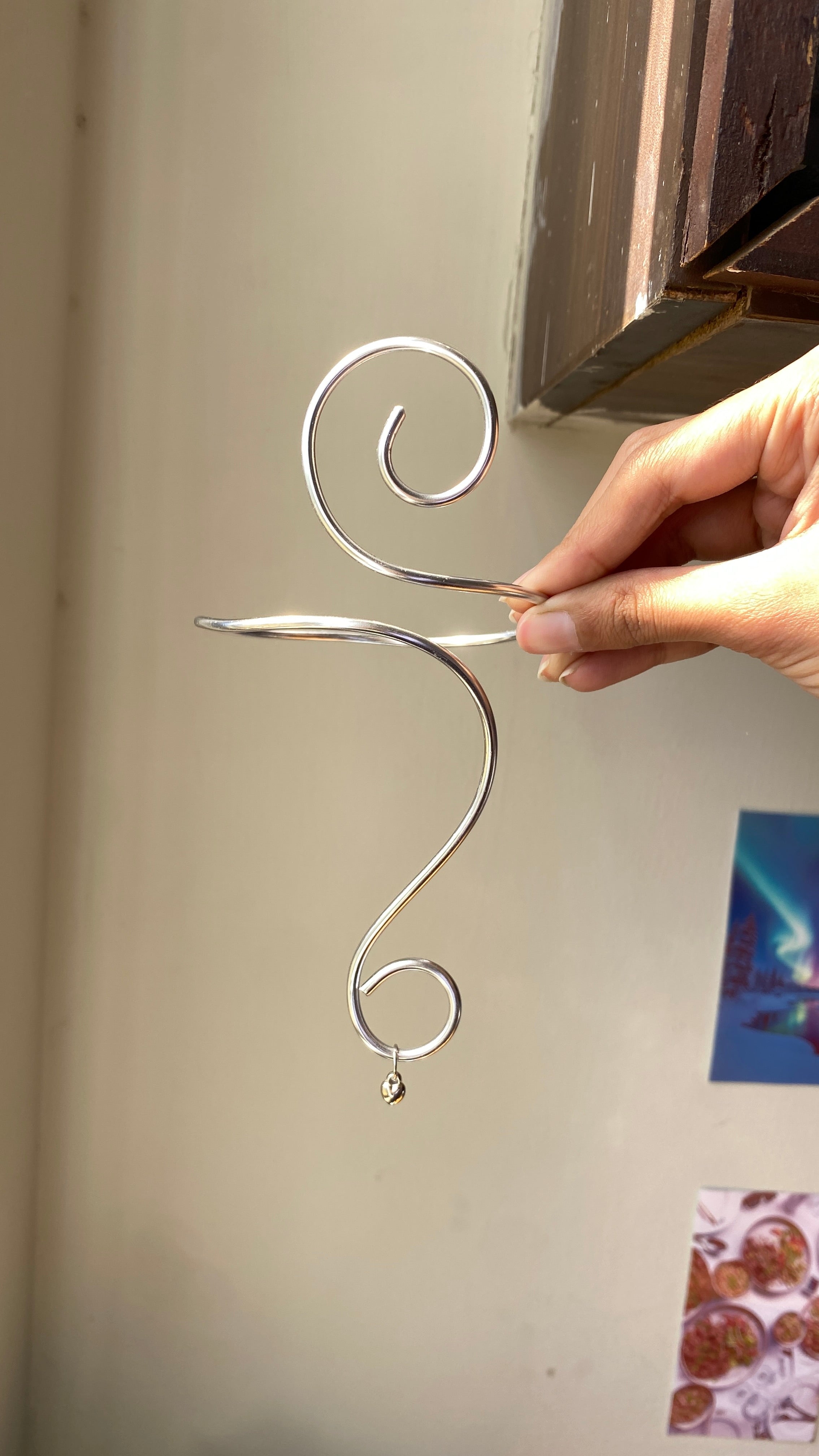 Silver curve armcuff