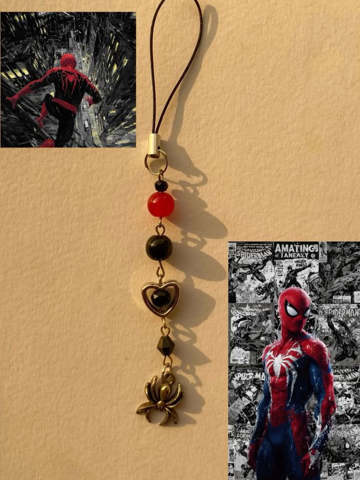 Spider-man phone charm(black)