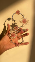 Silver pink Lily armcuff