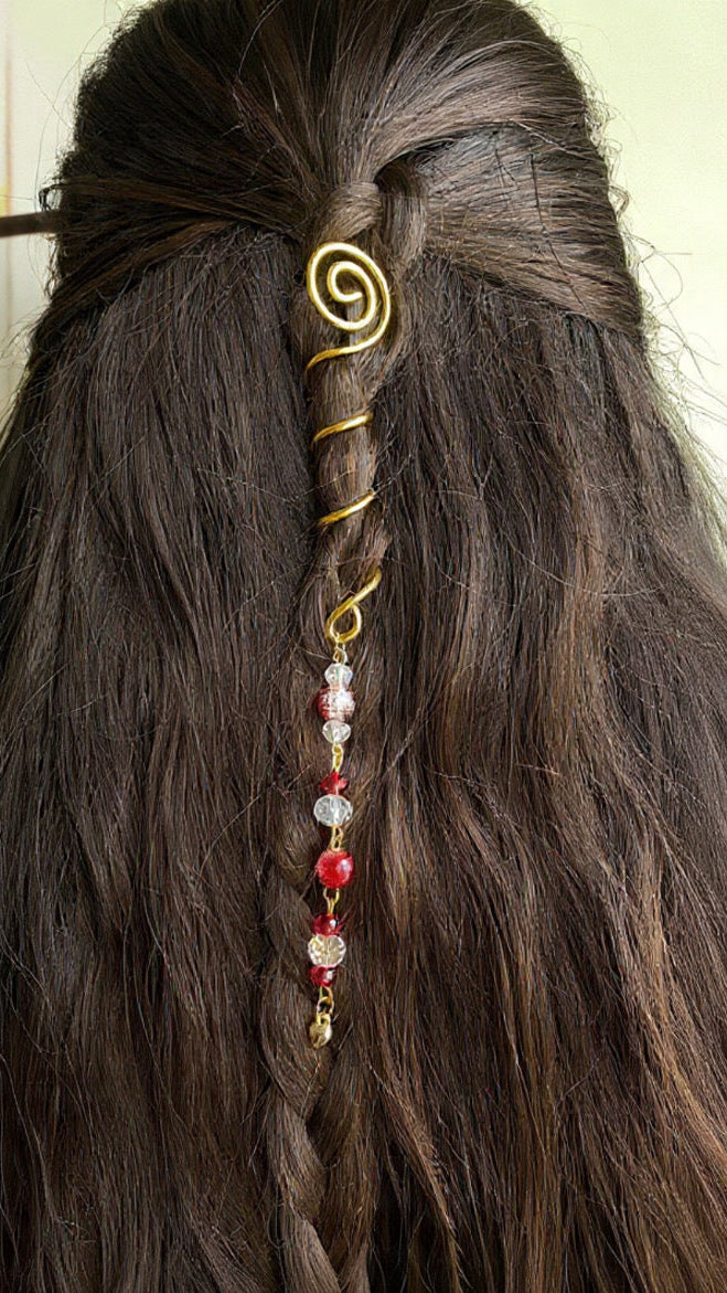 Scarlet hair spiral