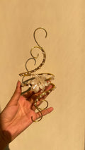 Golden pearl spiral Lily armcuff