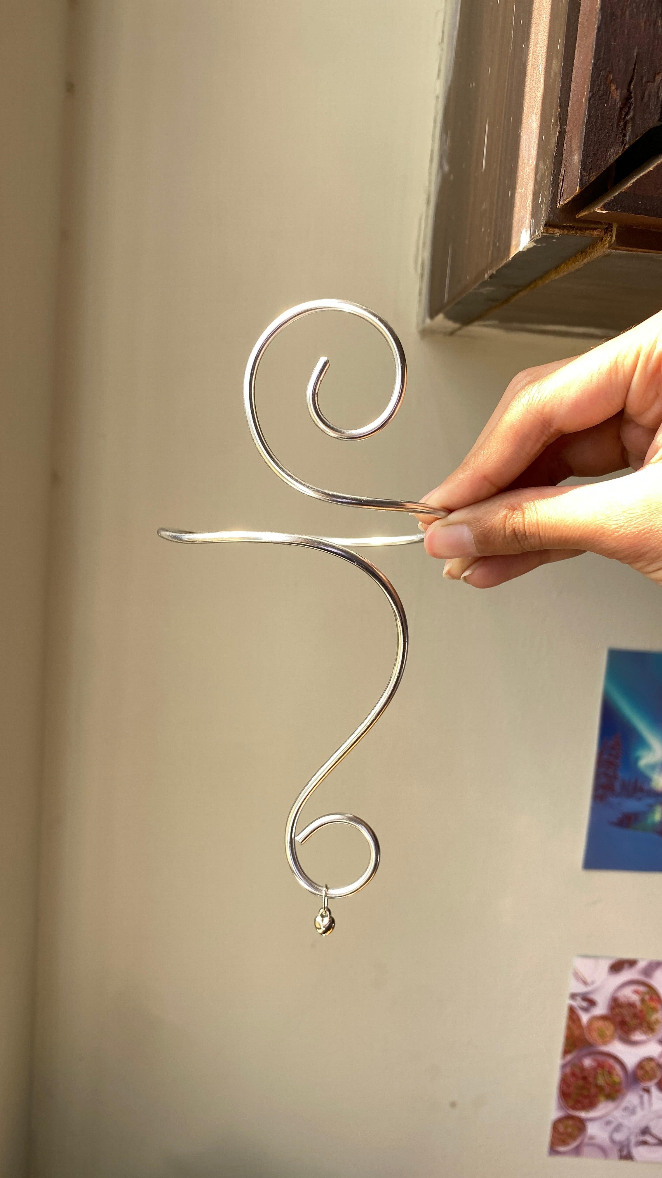 Silver curve armcuff
