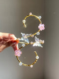 Pink Crystal butterfly armcuff