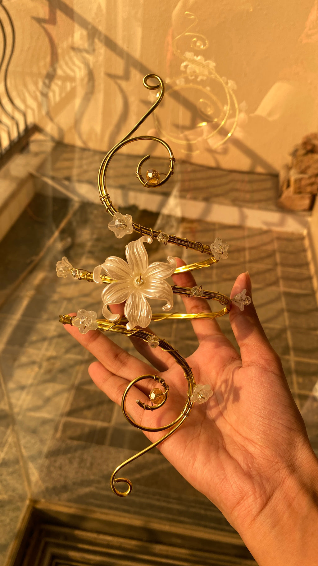 White flower armcuff
