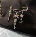 Crystal bag pin