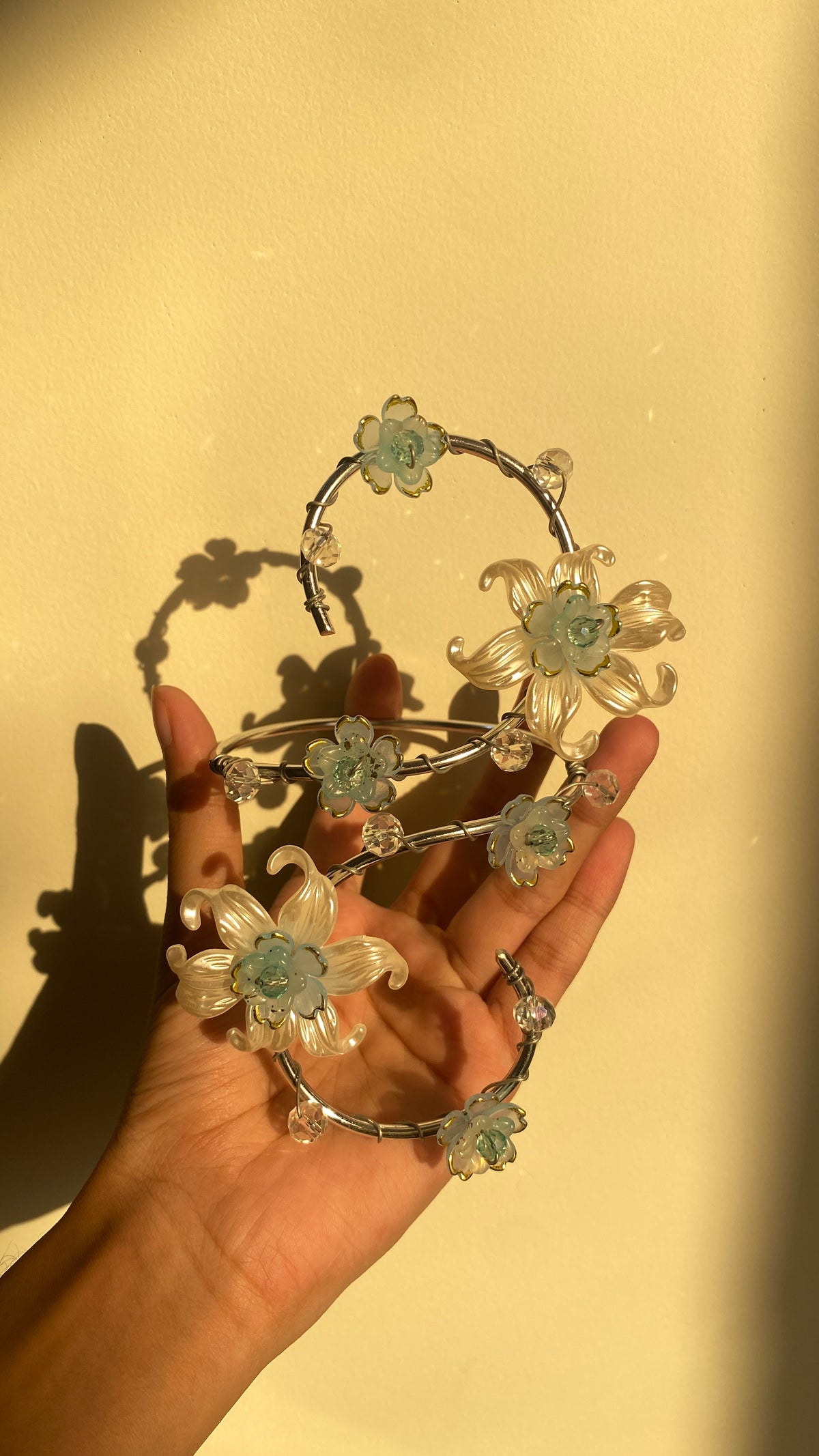 Silver blue Lily armcuff