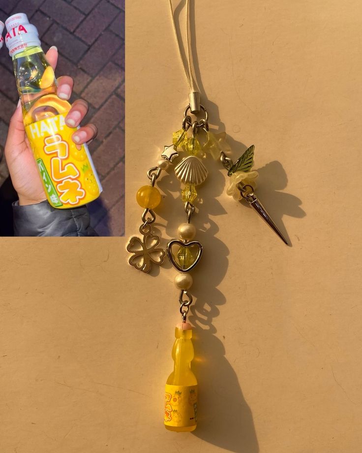 Soda pop phone charm(yellow)