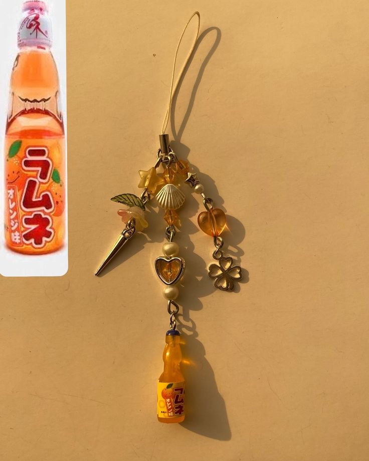 Soda pop phone charm(orange)