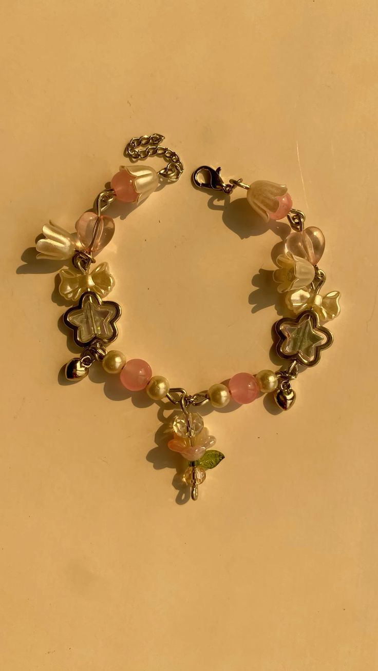 Pink garden bracelet