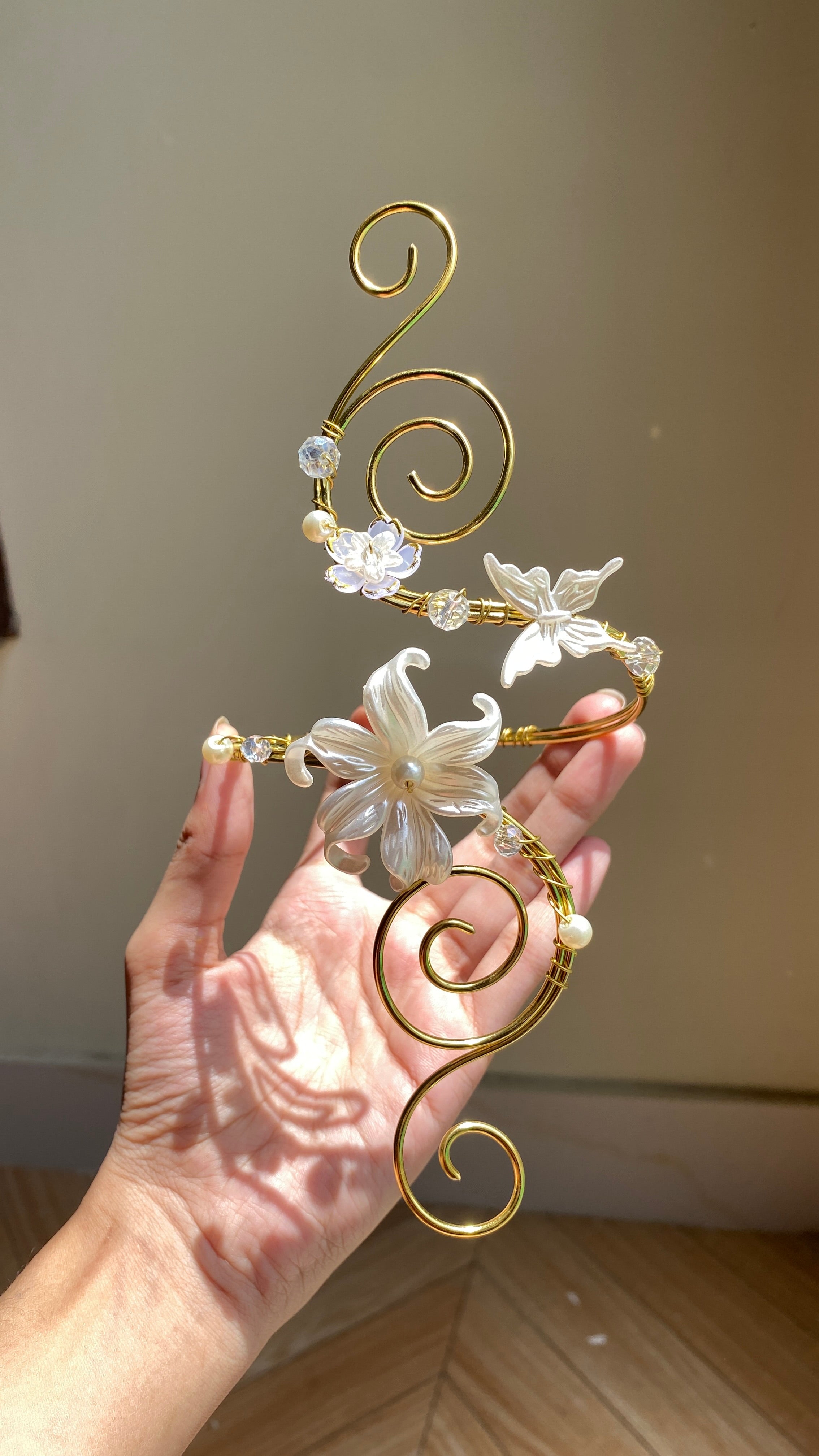 White butterfly armcuff