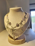 Lilac bow necklace