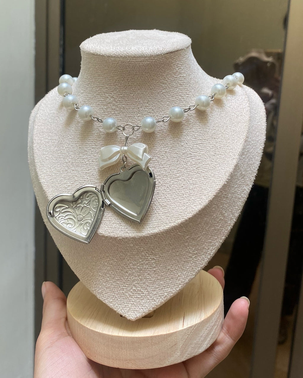 Coquette heart locket