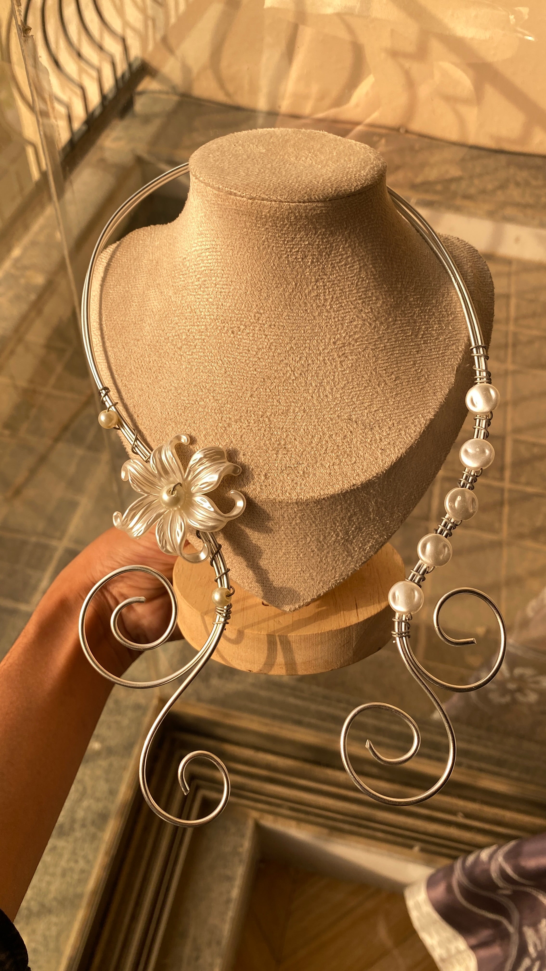 Silver Lily necklace