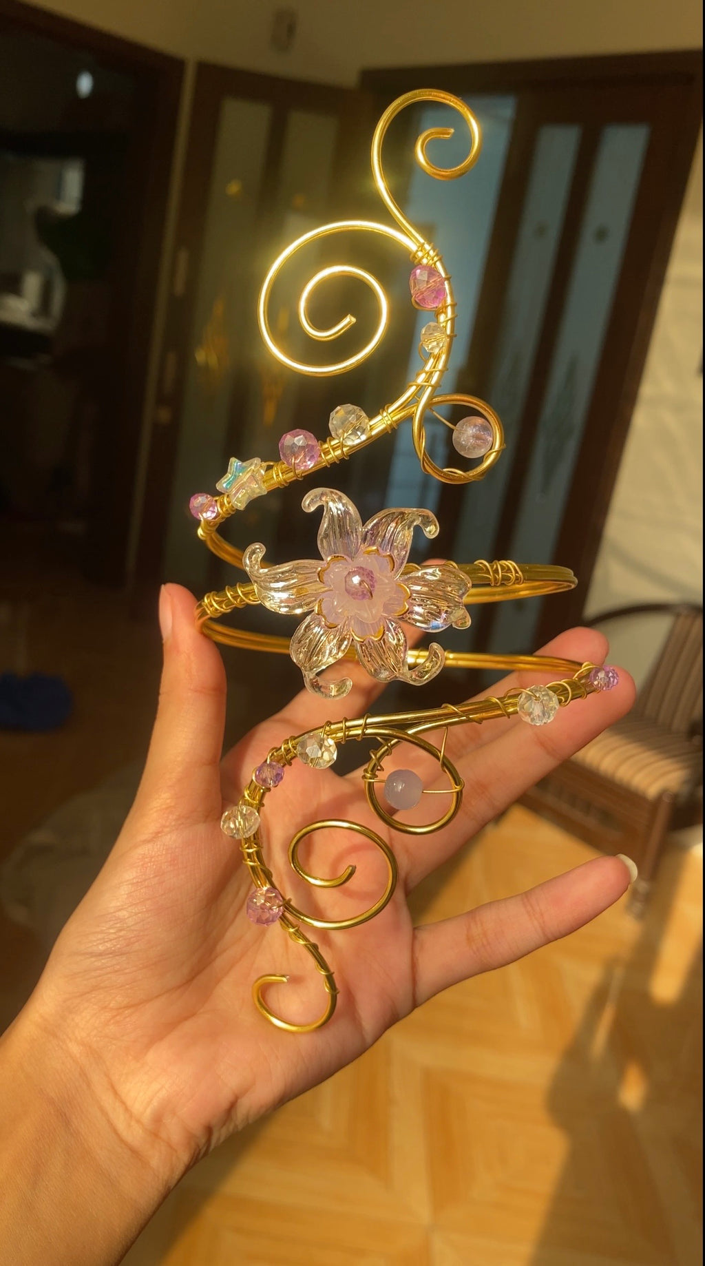 Crystal lilac armcuff