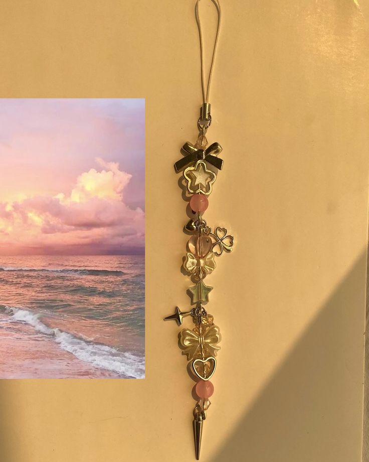 Pink chunky phone charm
