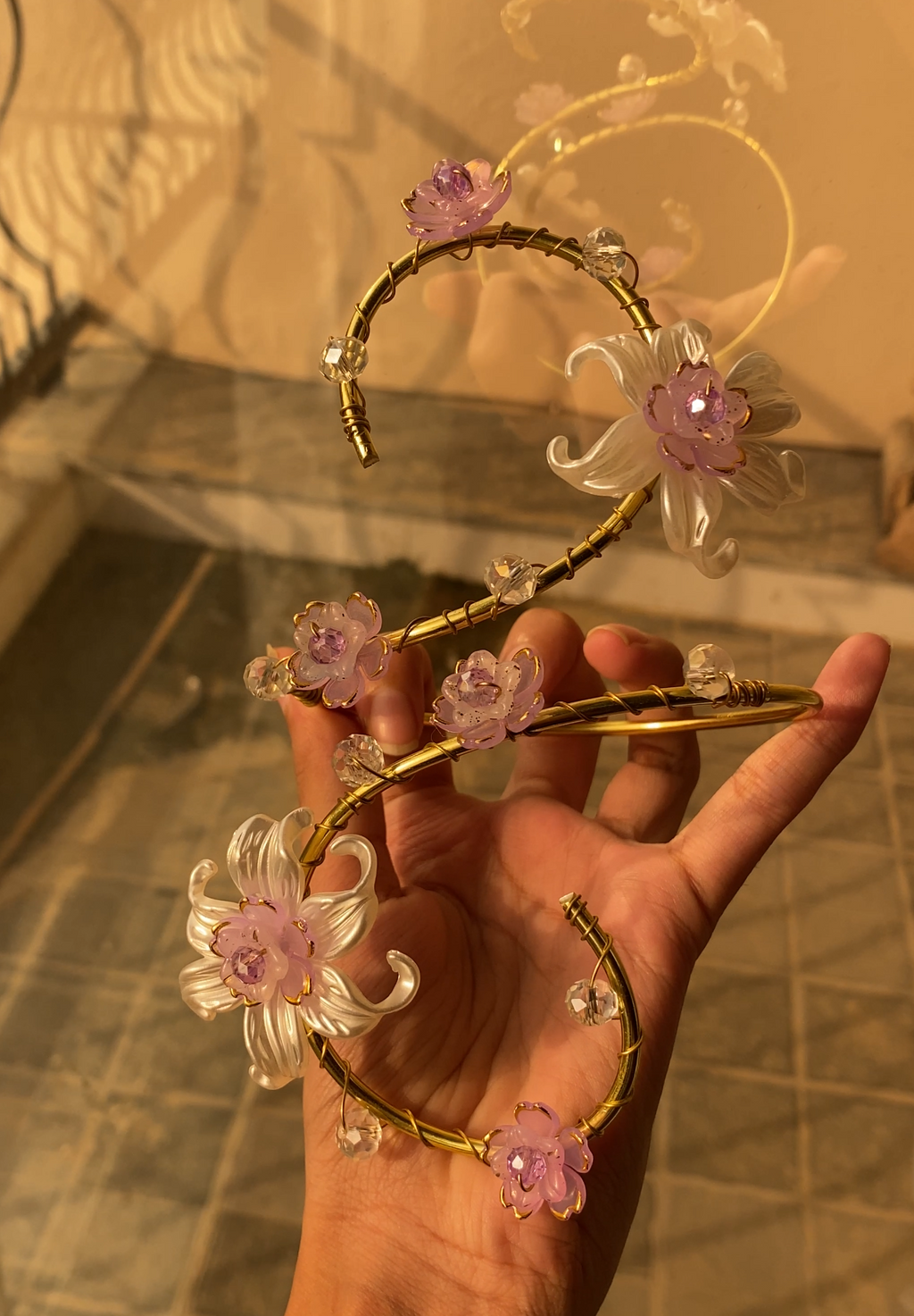 Golden lilac Lily armcuff