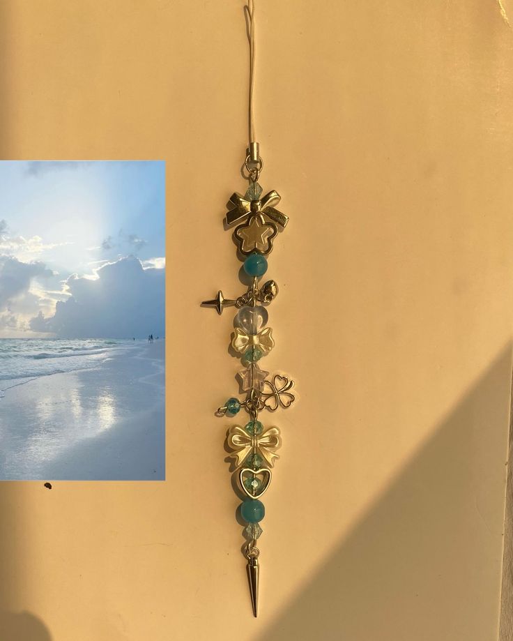 Blue chunky phone charm