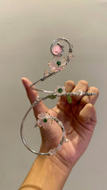 Pink flower arm cuff