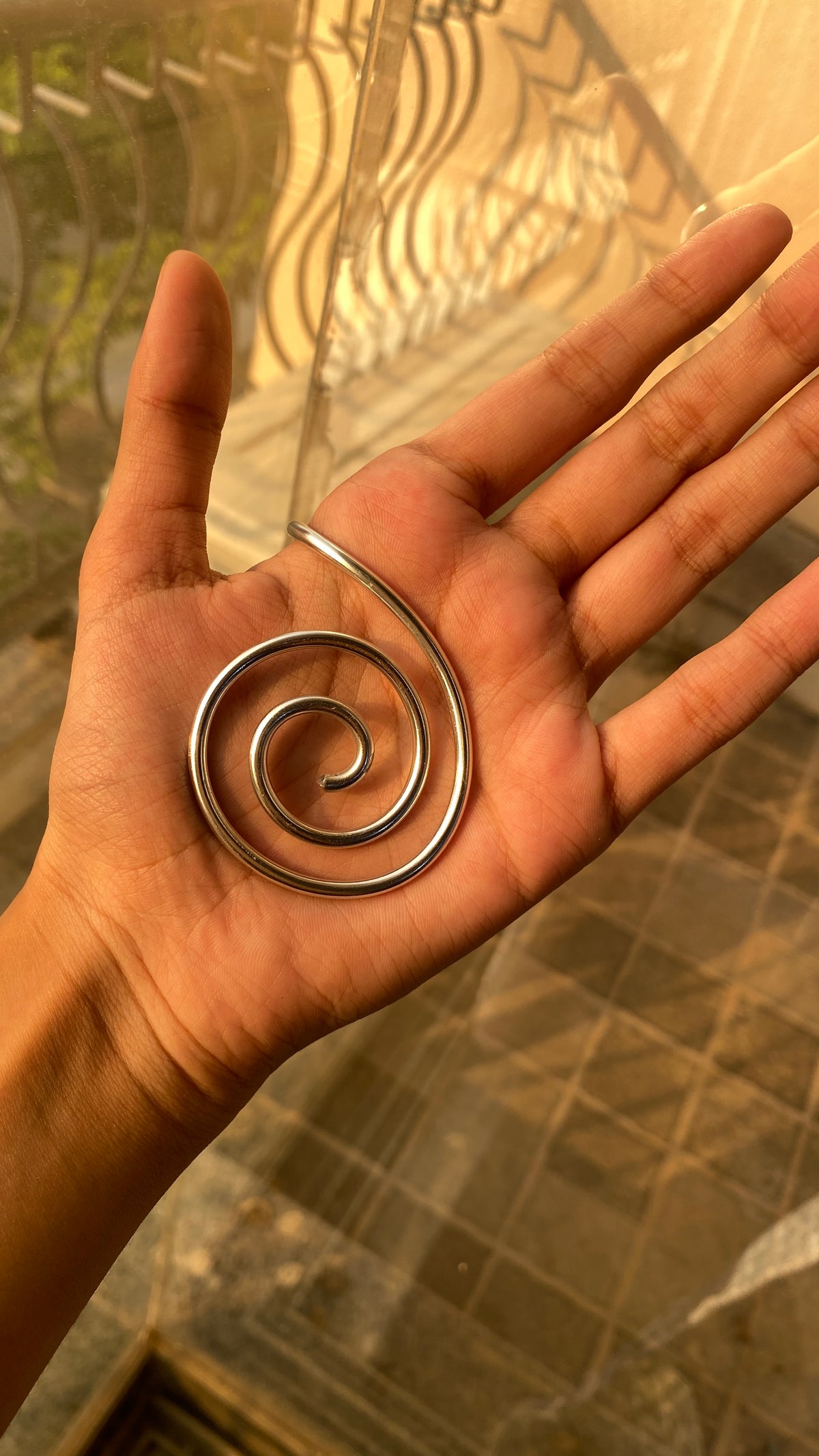 Silver Palm cuff