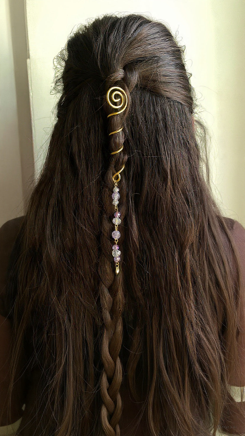 Lilac hair spiral