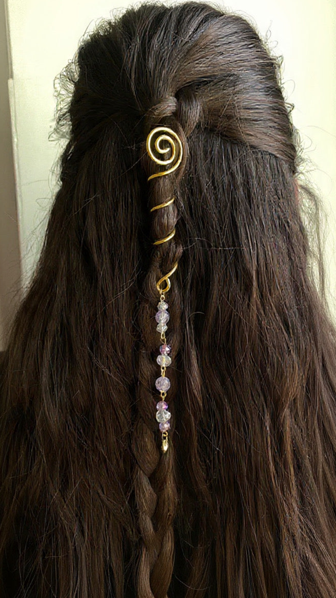 Lilac hair spiral