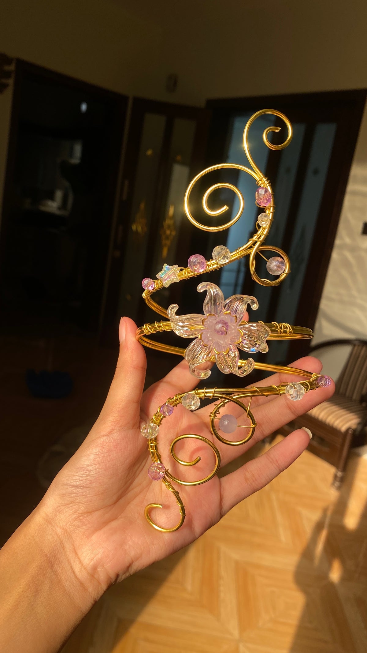 Crystal lilac armcuff
