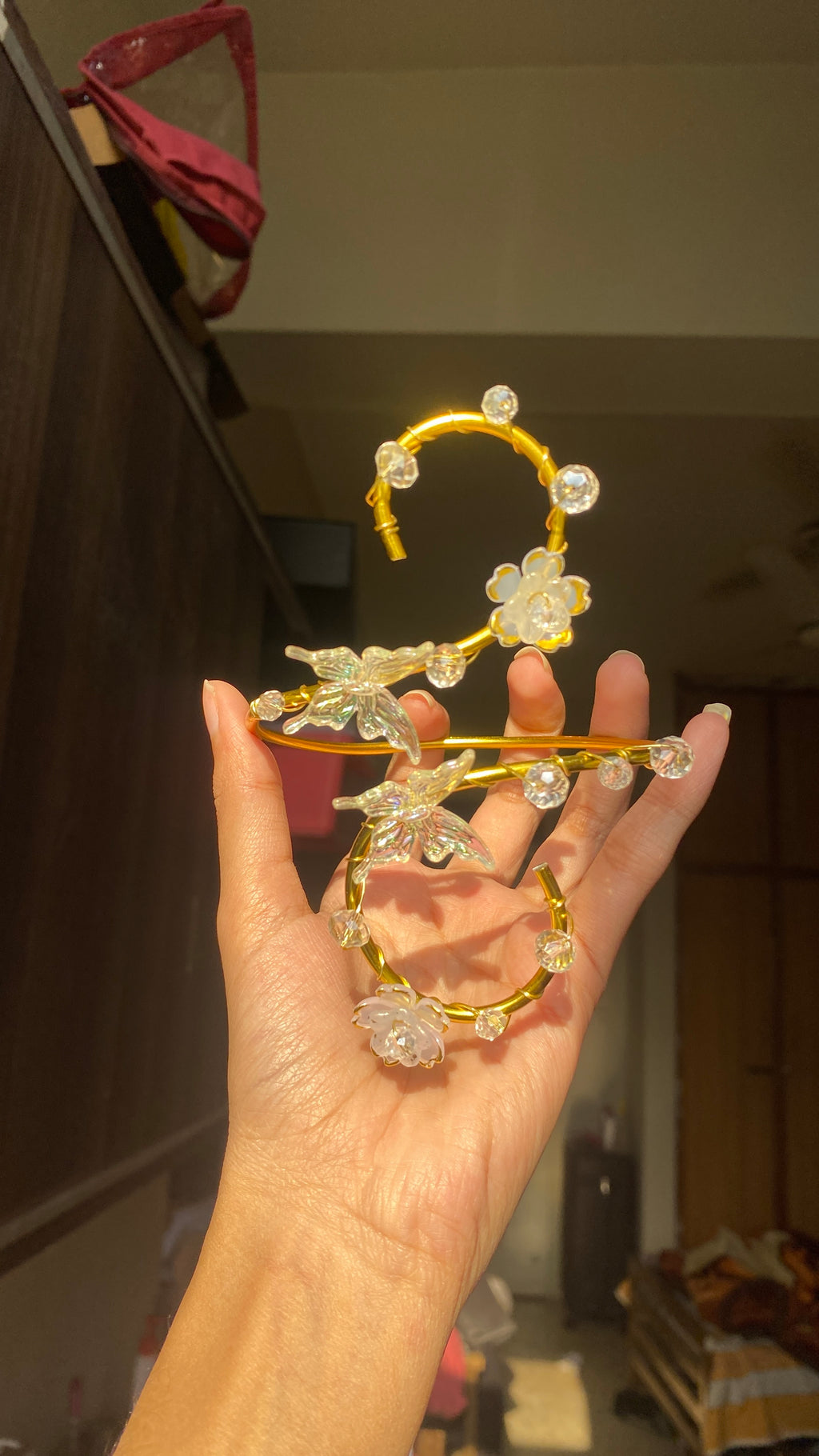 Crystal butterfly armcuff