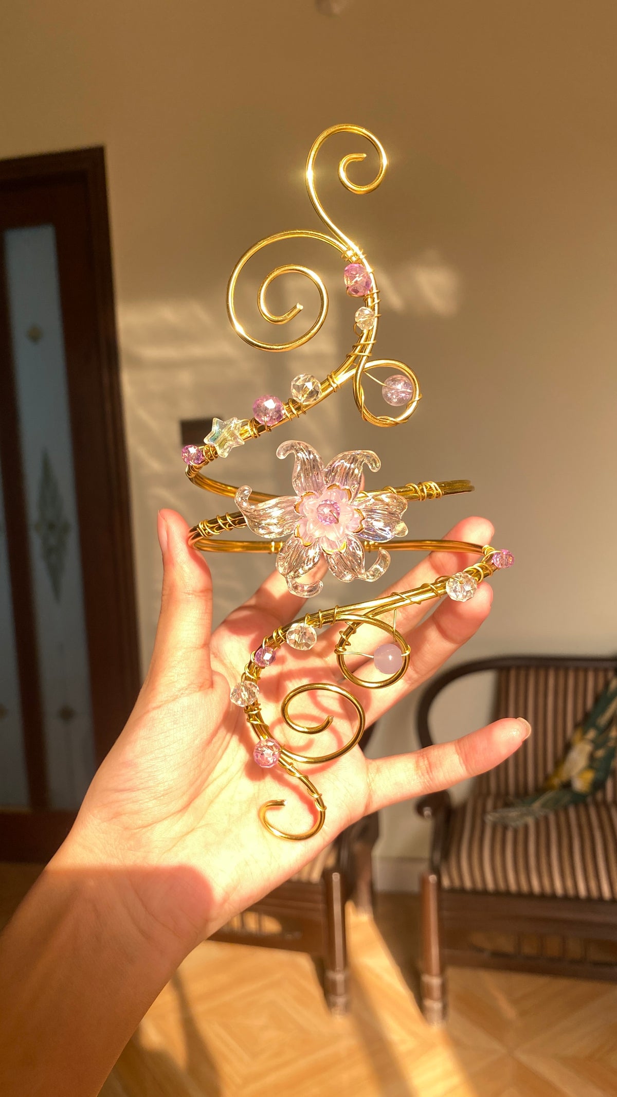 Crystal lilac armcuff