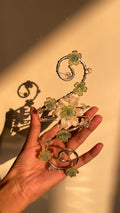 Silver mint ethereal lily armcuff