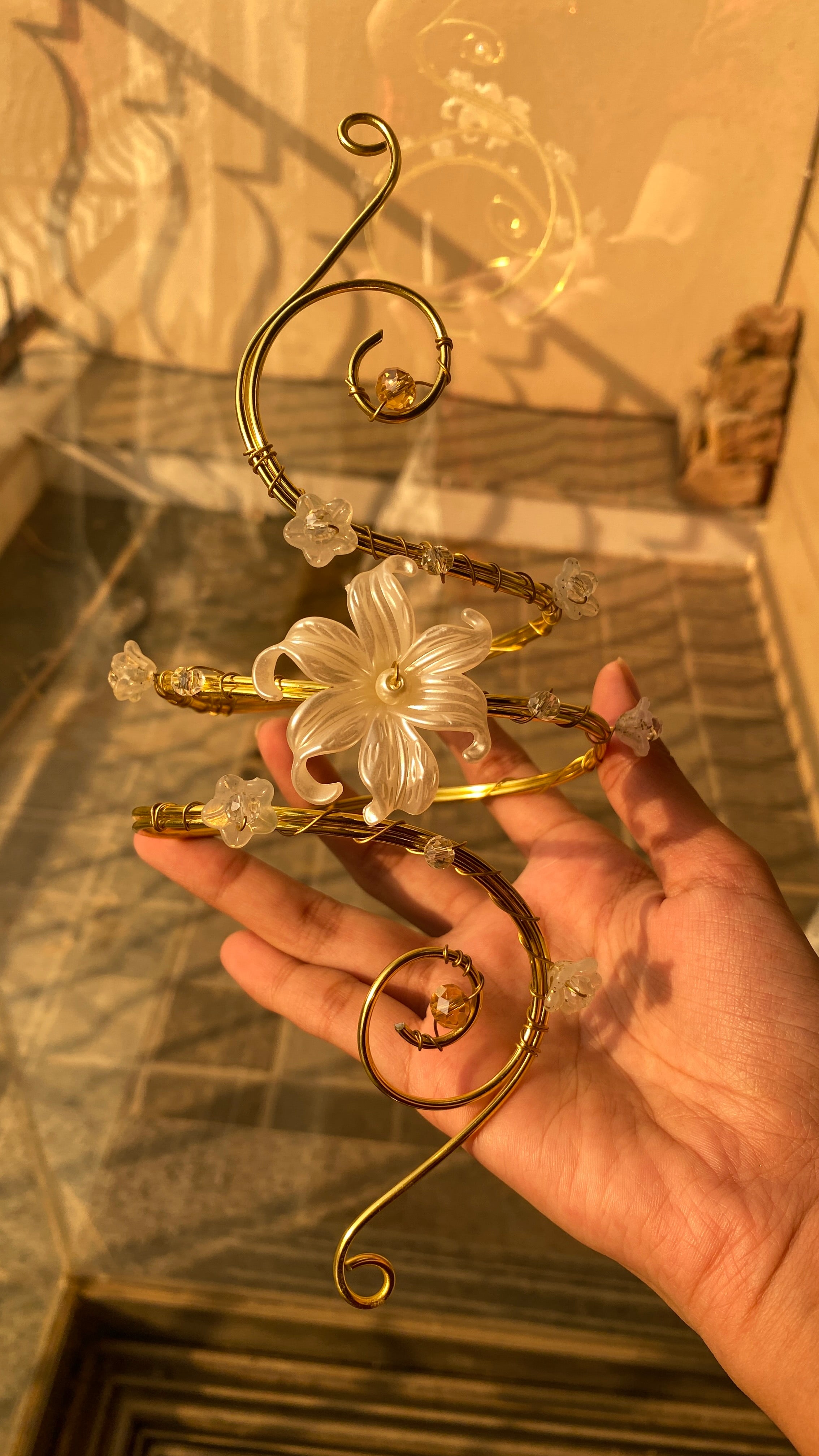 White flower armcuff