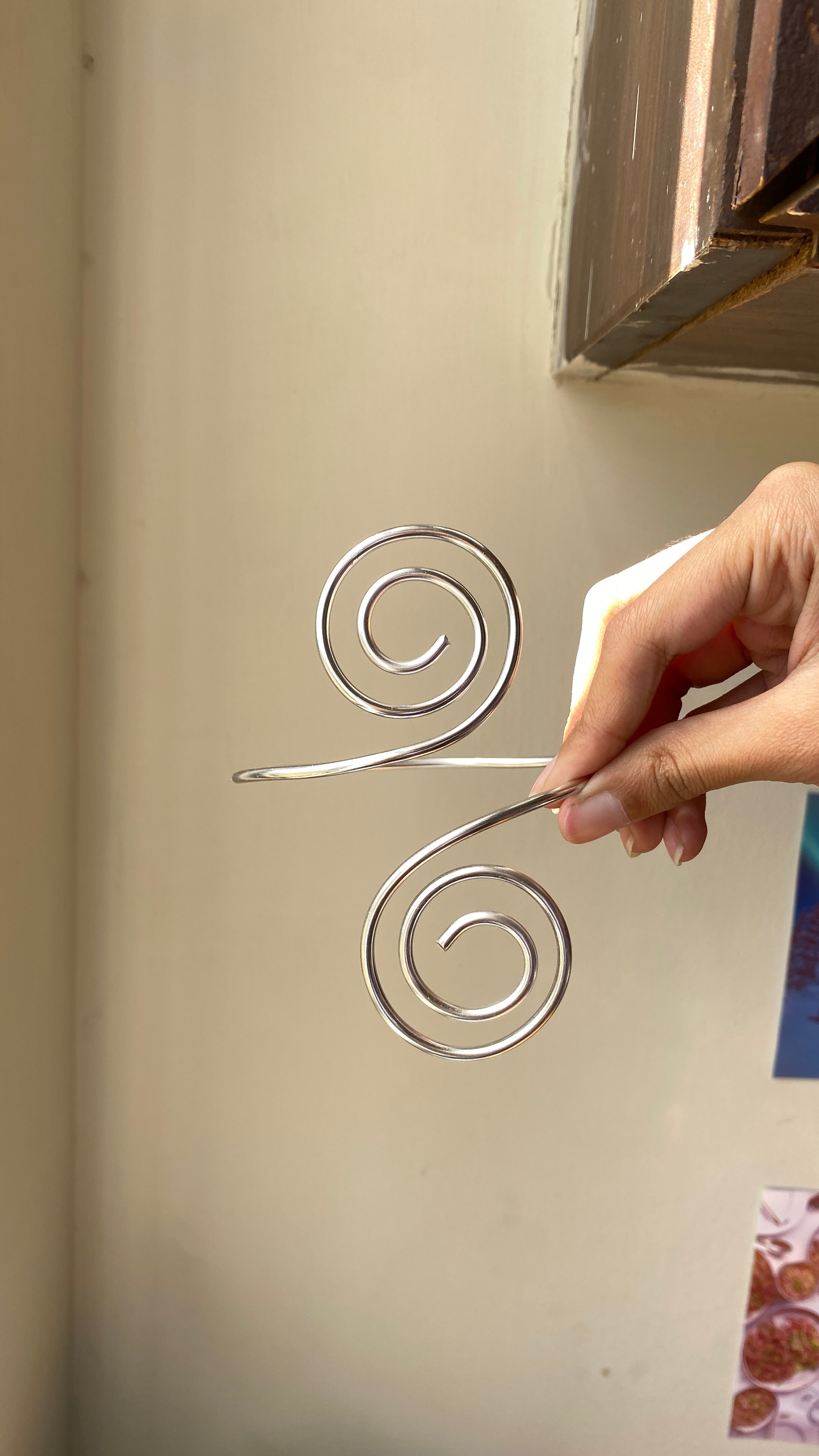 Silver spiral armcuff