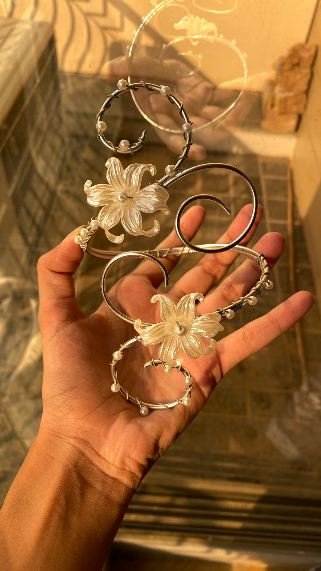 Silver mini Lily duo armcuff p