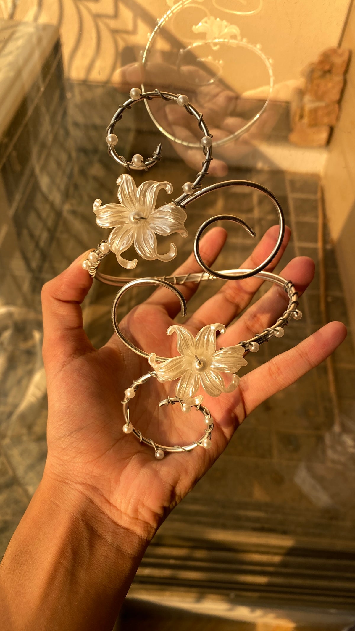 Silver mini Lily duo armcuff p