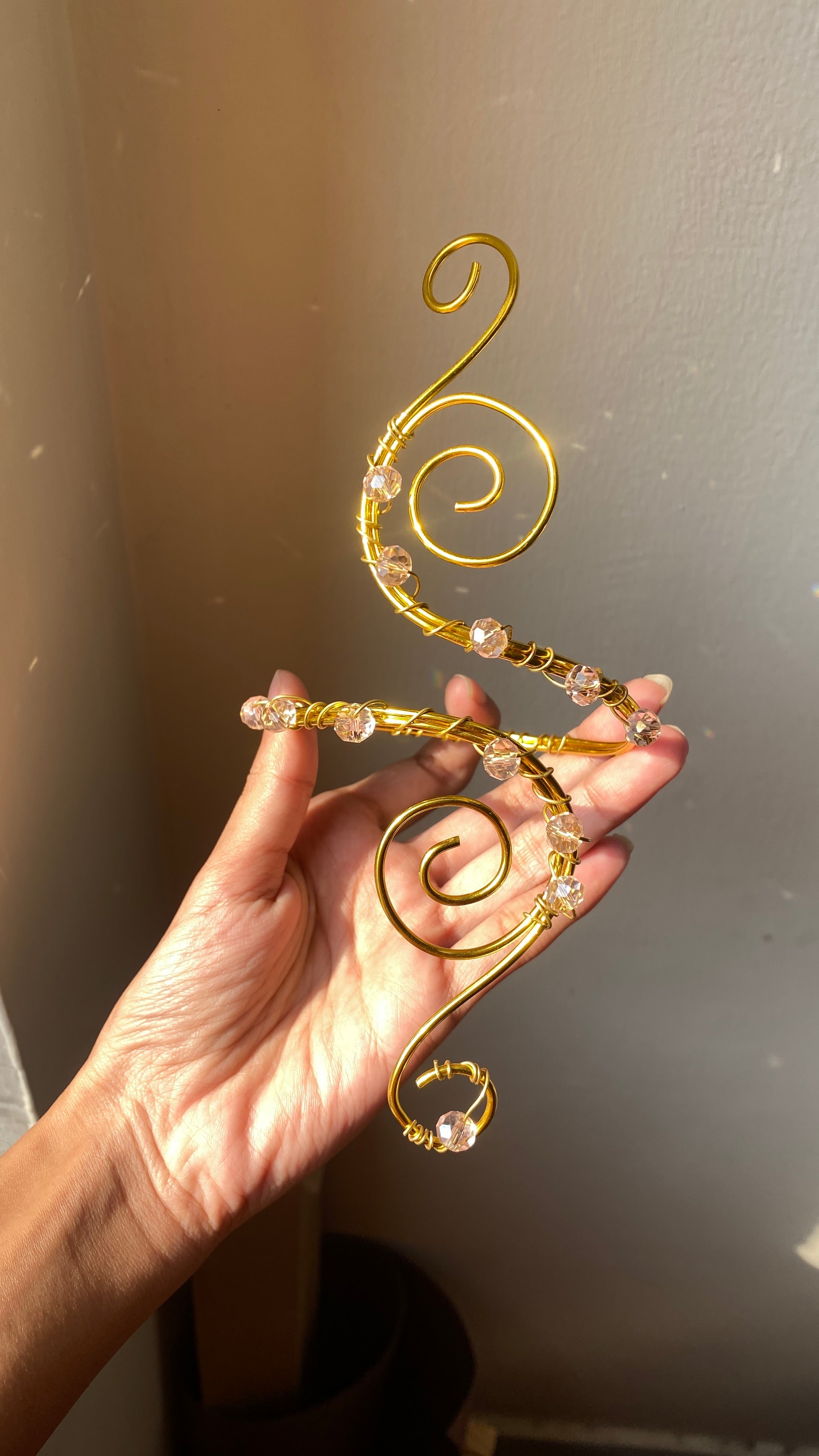 Pink crystal armcuff