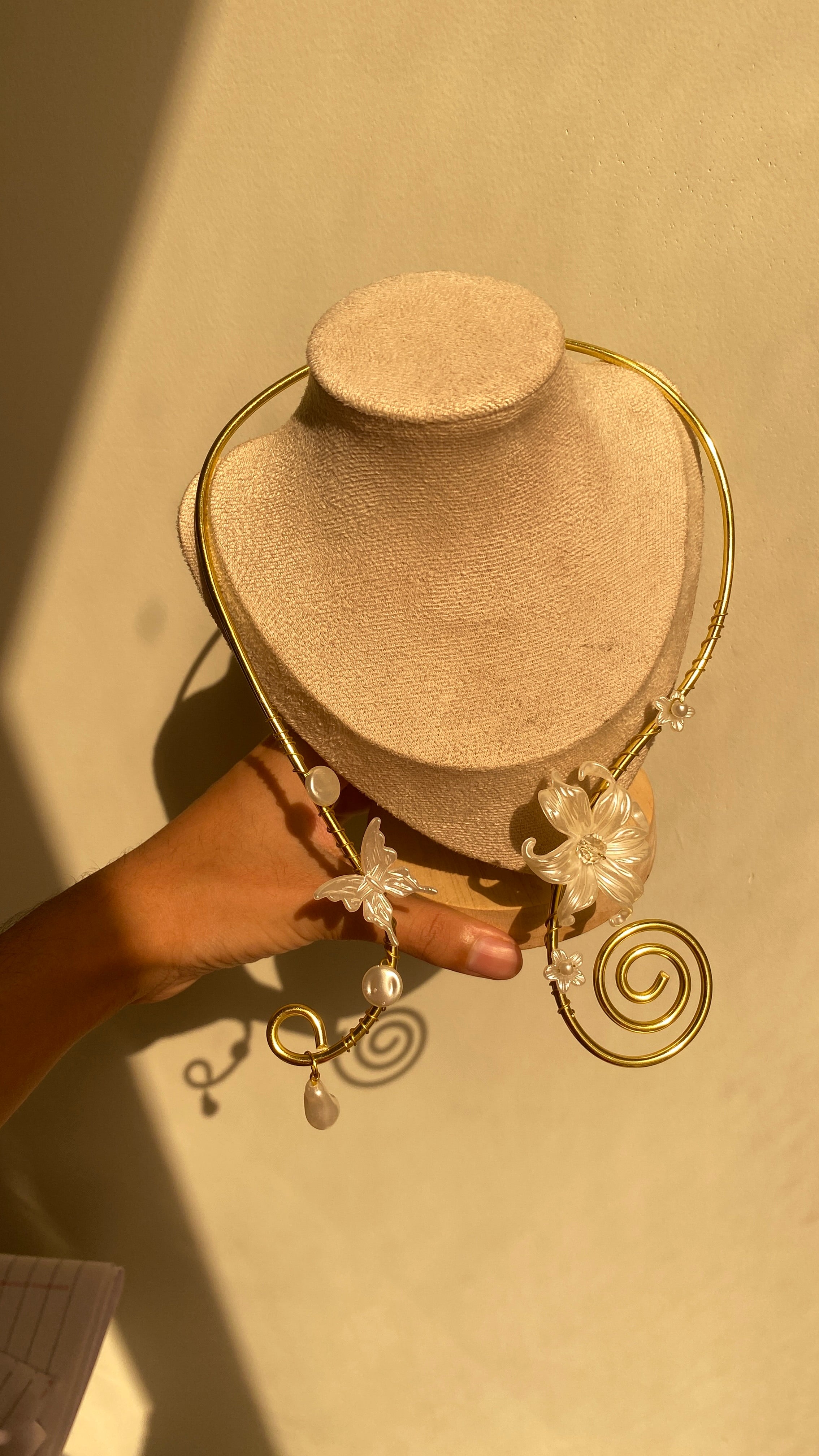 Lily butterfly necklace