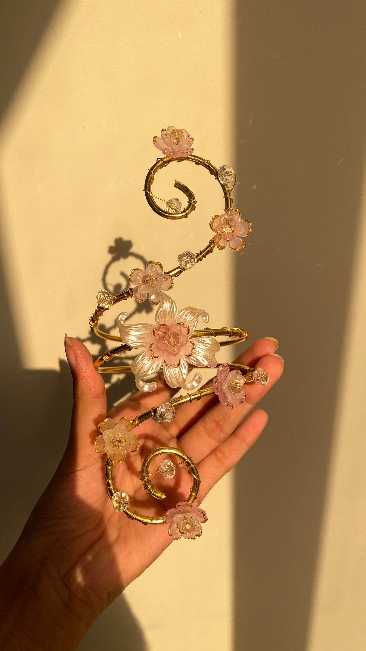 Pink ethereal lily armcuff