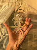 Golden crystal butterfly armcuff