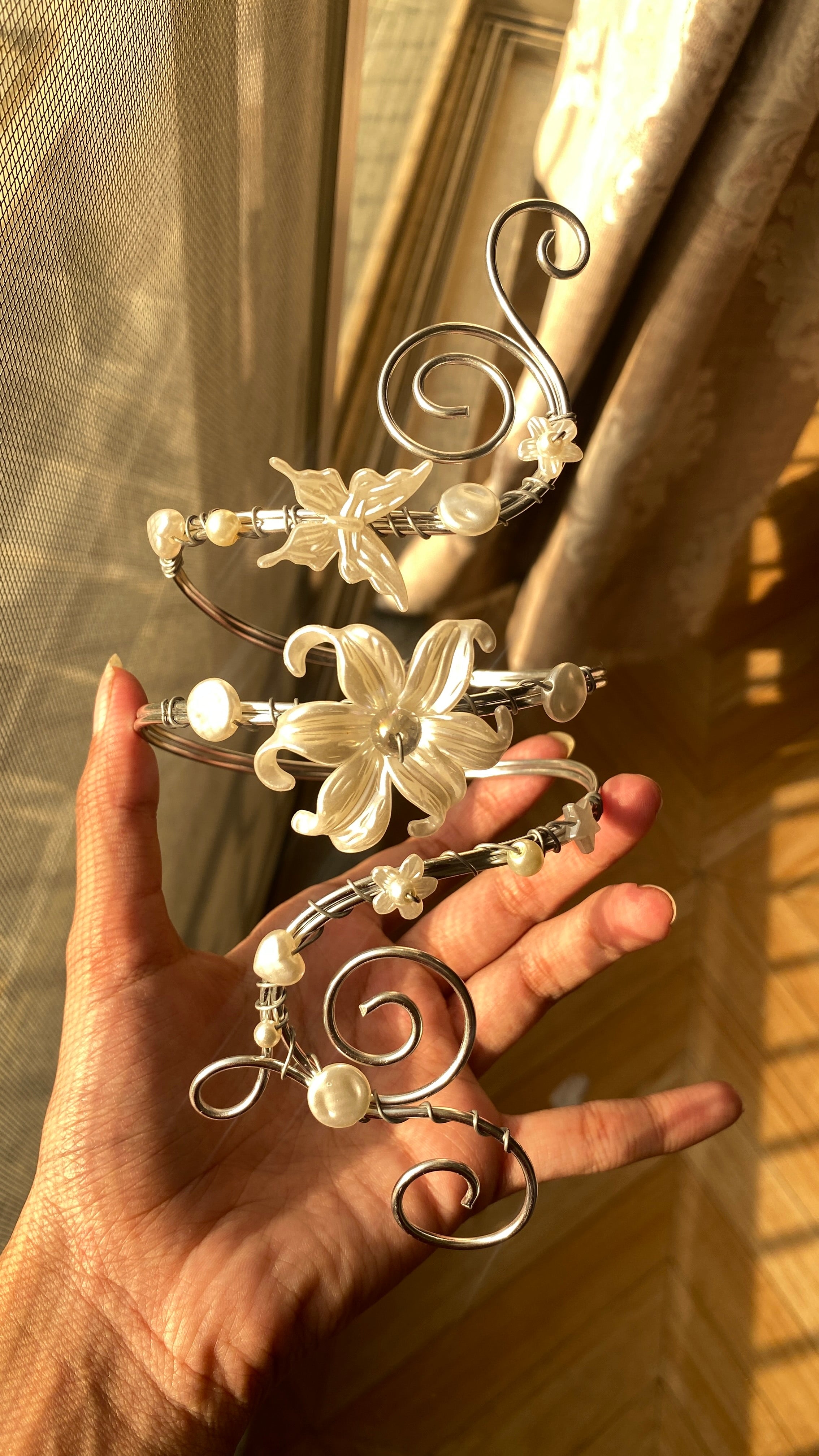Silver butterfly armcuff